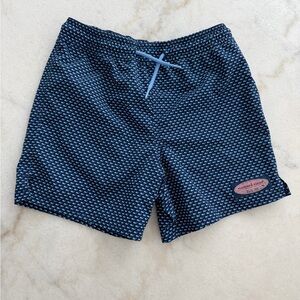 Vineyard Vines Blue Geometric Swim Trunks